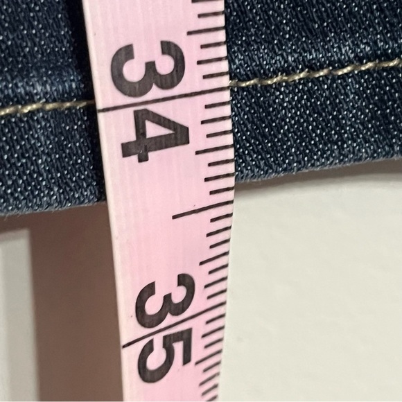 Lucky Brand Lola Boot Women's 2/26 LONG Ankle Dark Wash Blue Denim Bootcut Jeans - Picture 6 of 15